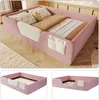 Letto imbottito Merax 140x190 cm, letto per bambini con Anteprima dell’immagine prodotto 8