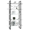 vidaXL Bücherregal 5 Fächer Weiß 100x30x175 cm Massivholz Produktbild-Vorschau 3