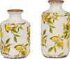 formano Deko Vase Vintage Lemon | Blumenvase mit Zitronen Produktbild-Vorschau 3