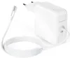 A white Apple MagSafe L-type power adapter and cable on a white background. Produktbild-Vorschau