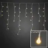 LED Eisregen Lichtervorhang, mit weißen Globes, 400 Produktbild-Vorschau 2
