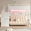 Flieks Etagenbett 90x200cm mit Led, Hochbett Metallbett mit Produktbild-Vorschau 4