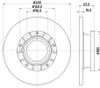 2x HELLA Bremsscheibe 8DD 355 126-591 für FORD Tourneo Produktbild-Vorschau 1