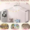 COSTWAY 90x200cm domácí postel, dětská postel s ochranou Náhled obrázku produktu 4