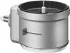 A silver and gray food processor attachment is shown against a white background. Podgląd zdjęcia produktu