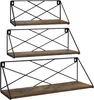 EUGAD Wandregal 3er Set, Industrial, mit Metallrahmen, Produktbild-Vorschau 8