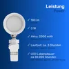 REV LED Akku Clip Leuchte mit Schalter, weiß        Voir les images du produit 7