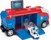A toy Paw Patrol Mission Cruiser with a screen and two small vehicles inside, one of which is exiting via a ramp. Produktbild-Vorschau