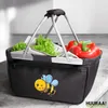 Huuraa Einkaufskorb Biene Comic 20 Liter Black faltbarer Produktbild-Vorschau 2