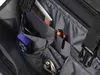 A close-up view of the interior organization pockets of a business notebook trolley. Produktbild-Vorschau