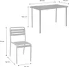 sweeek - Gartentisch + 4 Stühle aus Stahl - Ocker Produktbild-Vorschau 6