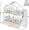 Merax Etagenbett 90x200 cm + 140x200 cm, Hausdesign Produktbild-Vorschau 5