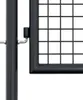 A close-up view of a dark gray metal gate hinge attached to a gate post. Anteprima dell’immagine prodotto