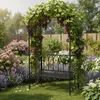 Relaxdays Rosenbogen mit Bank, Torbogen Garten, HBT: 210 x Produktbild-Vorschau 1