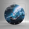 Wanduhr - Rund - Glasuhr - Tauchen Frau Wellen - 40x40cm - Produktbild-Vorschau 3