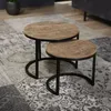 AnLi Style Beistelltisch-Set/2 runde/halbrunde Gestelle Produktbild-Vorschau 4