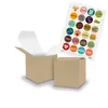 SET MIX (Motiv21) 24x Faltschachtel Würfel 5cm BRAUN + Produktbild-Vorschau 1