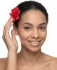 Rosenblüte Haarclip Kostümaccessoire rot - Einheitsgröße Produktbild-Vorschau 2