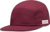 Bordeauxfarbene Kappe mit flachem Schirm von La Sportiva; Modell Mountain Logo Hat.