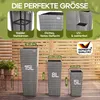CASARIA Blumentopf 3er Set Polyrattangeflecht Übertopf Produktbild-Vorschau 3