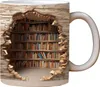3D-Bücherregal-Tasse, Bibliotheks-Bücherregal-Tasse, Produktbild-Vorschau 1