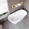 AICA freistehende Badewanne 150x70cm Oval Acrylwannen Produktbild-Vorschau 3