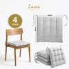 Lavea® Sitzkissen 40x40 cm, 4er Set, Silber - mit Produktbild-Vorschau 2