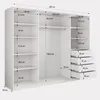 Masseno Schiebetürenschrank PINA 250/205/58 cm Produktbild-Vorschau 5