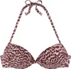 LASCANA Push-Up-Bikini-Top Holly bordeaux bedruckt Größe 36 Produktbild-Vorschau 1