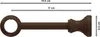 A diagram showing the dimensions of a curtain rod bracket. Produktbild-Vorschau