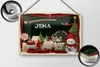 Blechschild Weihnachten Grüße JENA Geschenk FEST Dekoration Produktbild-Vorschau 2