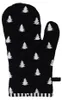 Clayre & Eef Ofenhandschuh 18x30 cm Schwarz Weiß Baumwolle Produktbild-Vorschau 2