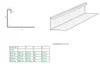 Diagrams and a table showing dimensions and specifications for a product, likely a building material or component. Produktbild-Vorschau