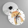 Wanduhr - Rund - Glasuhr - Cartoon Fuchs Kind - 30x30cm - Produktbild-Vorschau 2