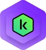 A hexagonal logo with a gradient from green to purple, featuring the letter 'k' in black. Produktbild-Vorschau
