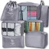 Set da viaggio di 7 organizer impermeabili per valigie, Anteprima dell’immagine prodotto 3