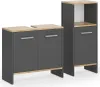 Meubles bain Vicco Karli Anthracite/chêne doré 2 parties, Voir les images du produit 2