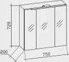 PELIPAL TRENTINO 770/800 Spiegelschrank / Weiß / Produktbild-Vorschau 2