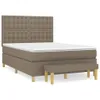 The Living Store Boxspringbett mit Matratze Taupe 140x190 Produktbild-Vorschau 2