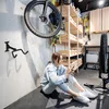 Relaxdays Fahrrad Wandhalterung, klappbar, Garage & Keller, Produktbild-Vorschau 3