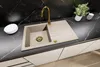 Granitspüle Küchenspüle inkl. Siphon Gold Einbauspüle Produktbild-Vorschau 1