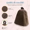 LoWell Saunahut aus Filz – Motiv Braun – für Damen und Produktbild-Vorschau 3