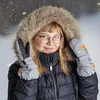 Rękawiczki Zimowe Jednopalczaste Szare Narciarskie Podgląd zdjęcia produktu 11
