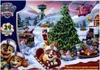 A festive winter scene with Paw Patrol characters and a Christmas tree, depicting a holiday-themed advent calendar. Podgląd zdjęcia produktu