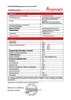 A product information sheet for a fireplace. Produktbild-Vorschau