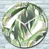 Wanduhr aus Glas Rund fi 30 Lange Blätter Quarz Deko Produktbild-Vorschau 1