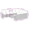 11-tlg. Garten-Sofagarnitur mit Kissen Schwarz Poly Rattan Produktbild-Vorschau 9