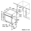 Bosch Serie 4 SMI4HTS14E, Teilintegrierter Geschirrspüler, 60 cm, Maße Produktbild-Vorschau