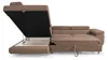 Ecksofa Luca L-Form Braun Velour Schlaffunktion Bettkasten Produktbild-Vorschau 4