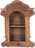 A wooden wall shelf with an arched opening and two shelves, displayed against a white background. Náhled obrázku produktu